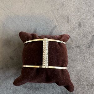 Henri Bendel Gold Crystal Cuff Bracelet